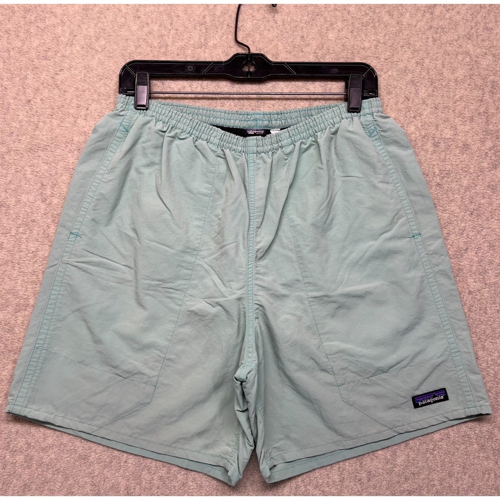 Patagonia Mens Baggies Shorts Ellwood Green Drawstring Lined Hike Outdoor M